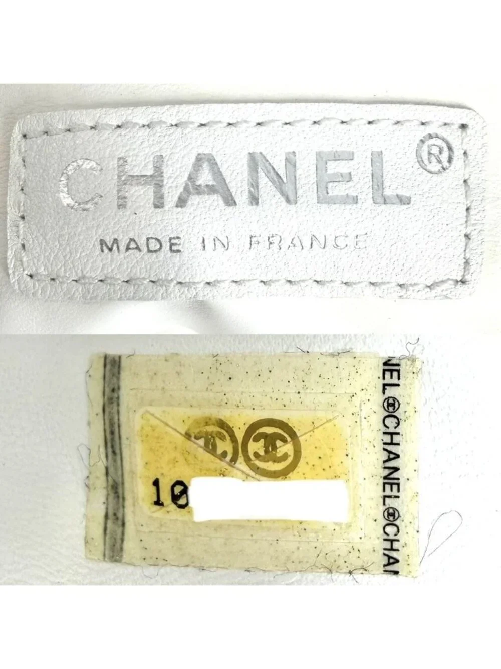 Chanel Tote Valentine Heart Handbag CC Logo Shoulder Canvas Navy Silver Vintage